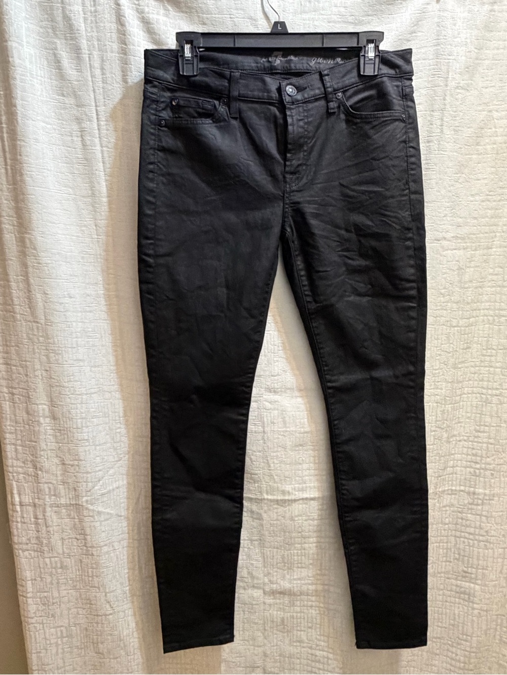 7 For All Mankind Black Skinny Jeans - Sleek Stretch Fit